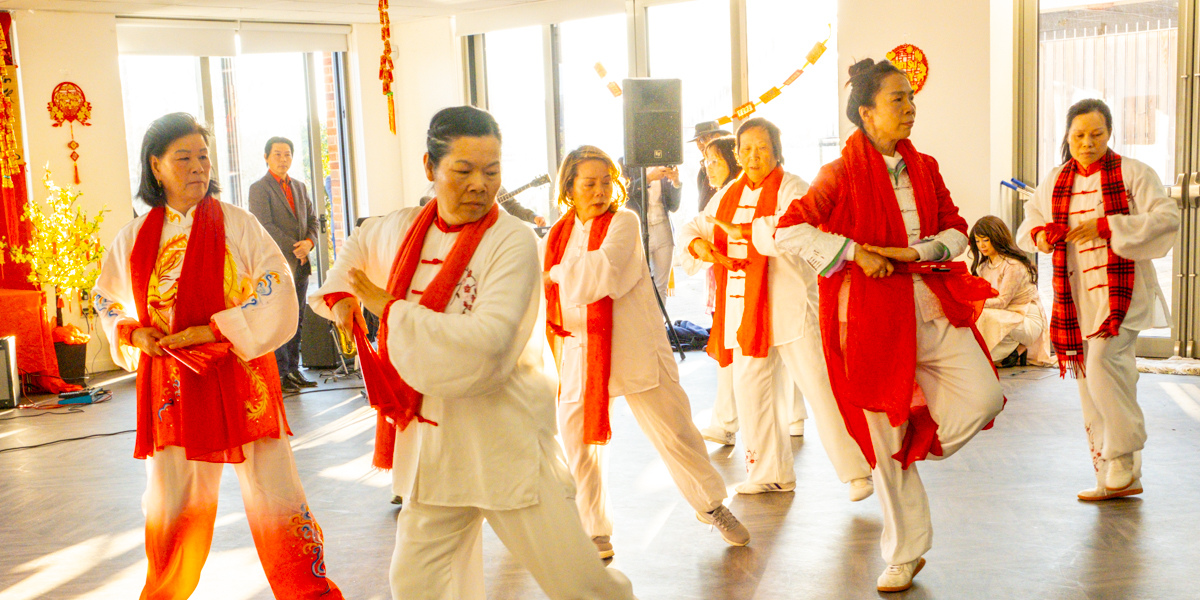 Dancers taking part in a Lunar New Year (Tết) celebration in 2025.